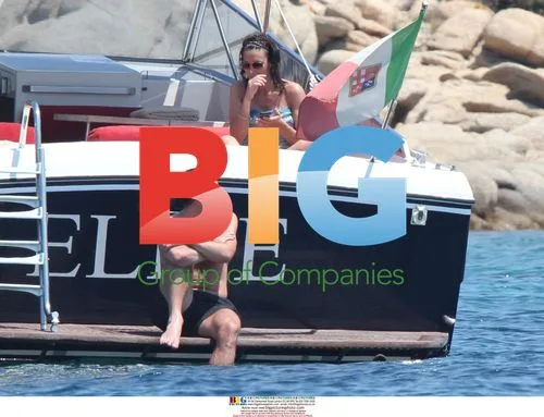 Frank Lampard and Christine Bleakley on Boat in Italy