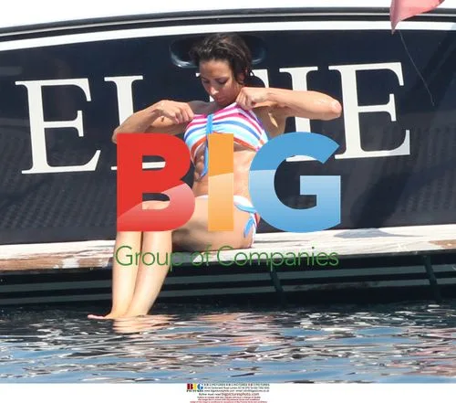 Frank Lampard and Christine Bleakley swimming in Italy
