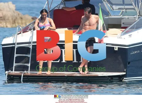 Frank Lampard and Christine Bleakley Swimming in Italy