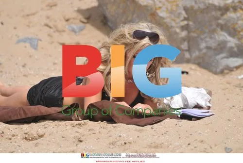 Suzanne Collins relaxing on the beach