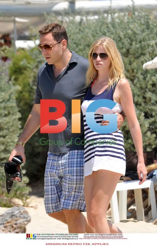 David Walliams and Lara Stone on a romantic beach break in France
