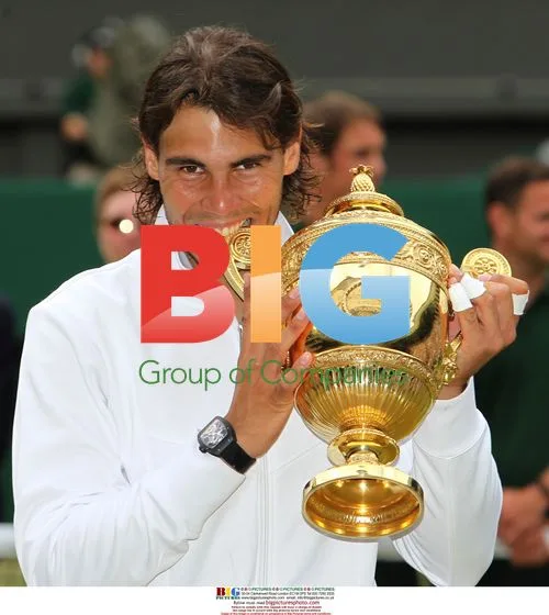 Rafael Nadal Celebrates Wimbledon 2010 Win