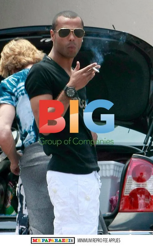 Ashley Cole Attends Beach Party in LA