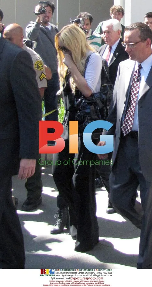 Lindsay Lohan Leaving Courthouse