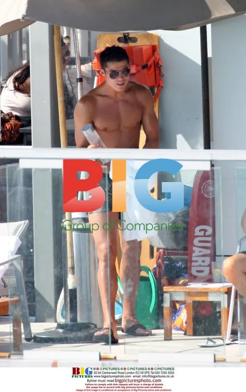 Cristiano Ronaldo Poolside in NYC