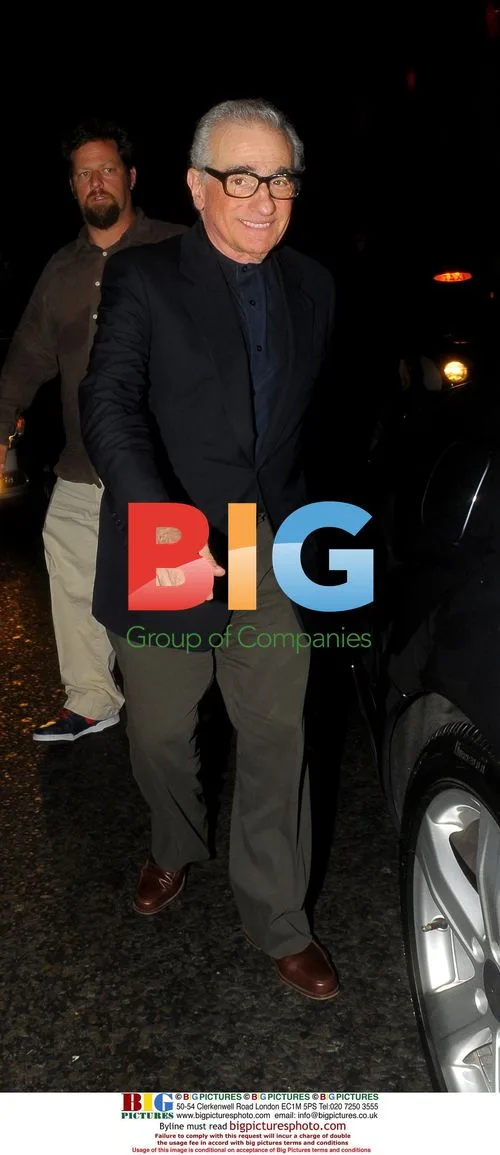 Martin Scorsese leaving Nobu in London