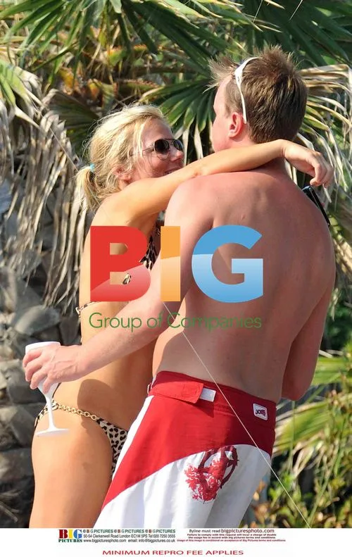 Geri Halliwell and Henry Beckwith in France