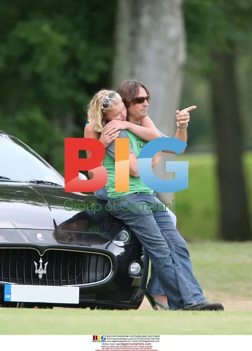 Jodie Kidd and boyfriend at polo match