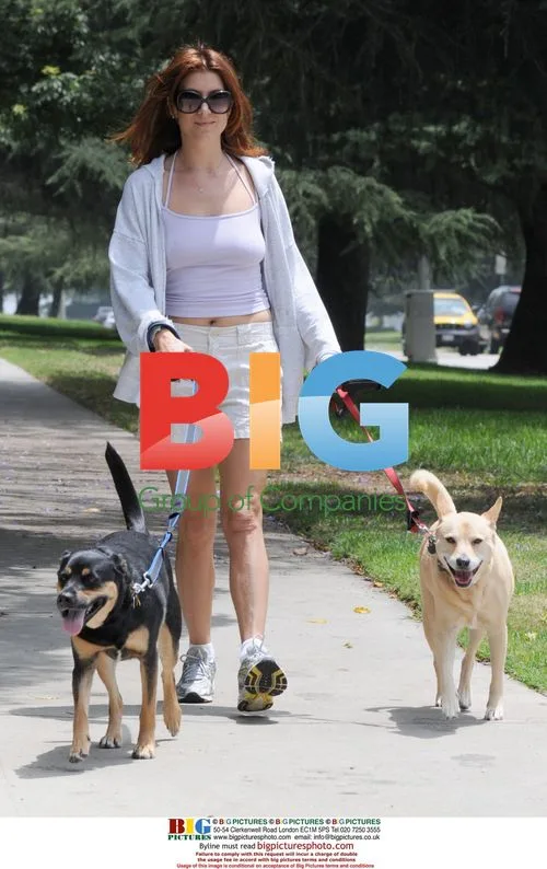 Kate Walsh walks dogs in LA