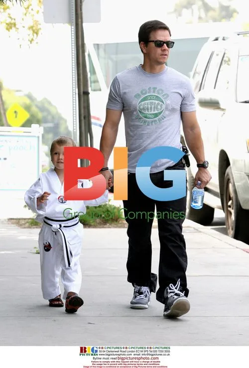Mark Wahlberg and son Brendan shop at toy store