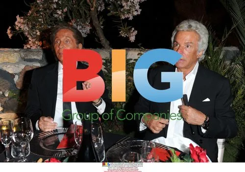 Valentino and Robert De Niro at Italy Party