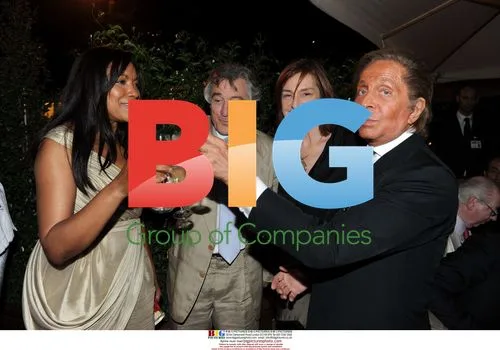 Valentino and Robert De Niro at Party in Italy