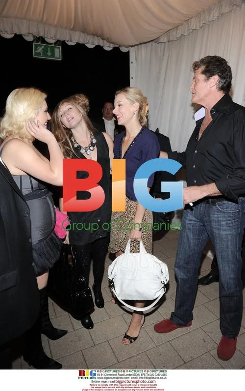 David Hasselhoff with Daughters at Concert