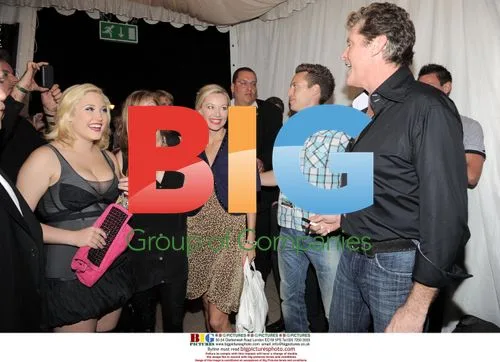 David Hasselhoff with Daughters at Concert