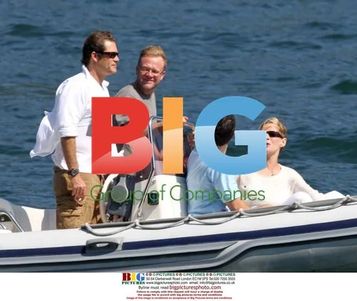 Uma Thurman and Arpad Busson Boat Ride at Clooney's Villa