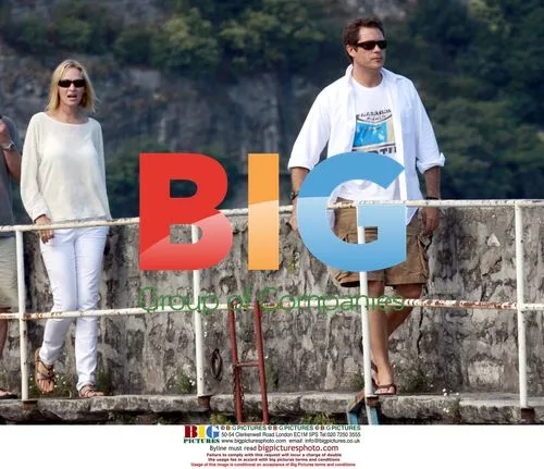Uma Thurman and Arpad Busson on Lake Como