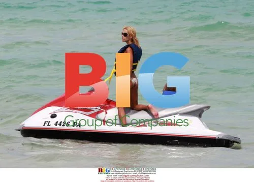 Shauna Sands Relaxes on Miami Beach