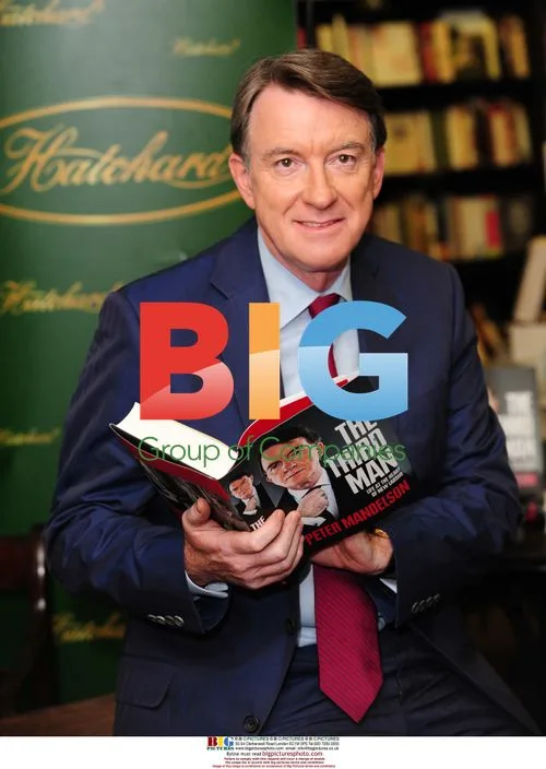 Lord Peter Mandelson signs book 'The Third Man'