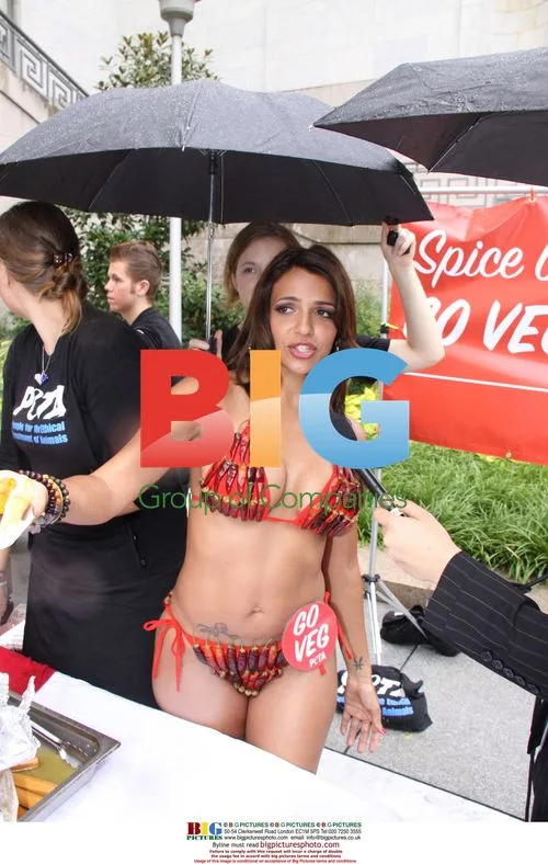 Vida Guerra Promotes Veggie Dogs
