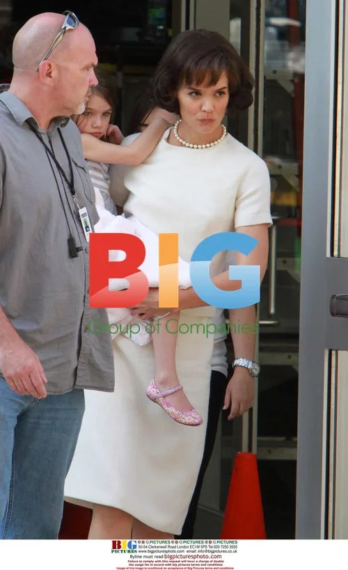 Katie Holmes and Suri on 'The Kennedys' Set