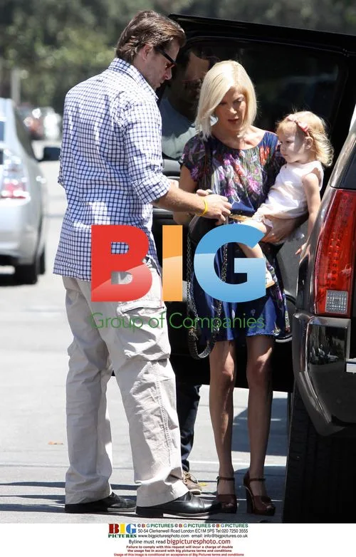 Liam, Dean, Stella and Tori going to church
