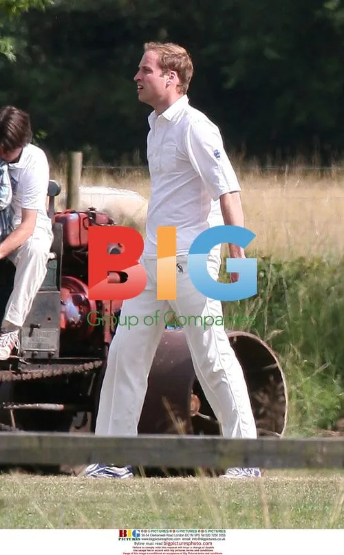 Prince William Bowls at Cricket Match