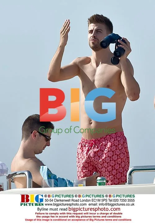 Gerard Pique on Holiday in Spain