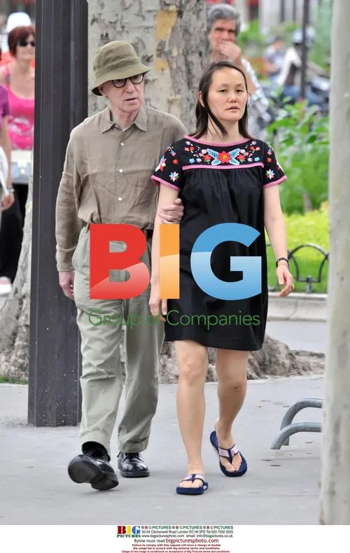 Soon Yi Allen with Woody Allen in Paris