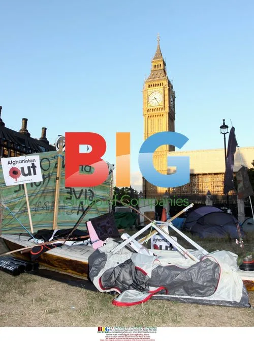 London peace protesters in Parliament Square