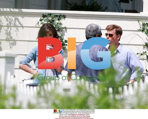 Katie Holmes, Greg Kinnear on 'Kennedys' set