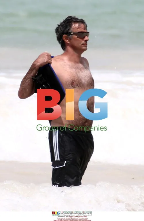 Jose Mourinho on Beach Holiday with Family