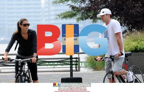 Justin Timberlake and Jessica Biel on Bicycles