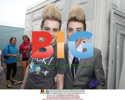 Jedward, Ruth Lorenzo and Danyl Johnson at Silverstone Classic