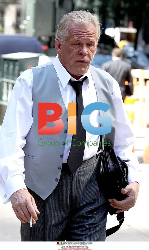 Nick Nolte on the set of 'Arthur'