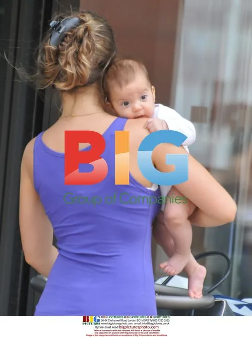 Carly Cole and daughter Ruby at Mothercare