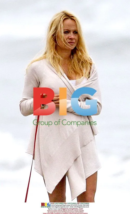 Pamela Anderson Walks Dog in Malibu