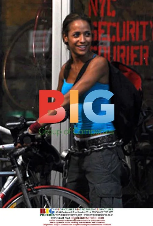 Dania Ramirez on the set of Premium Rush