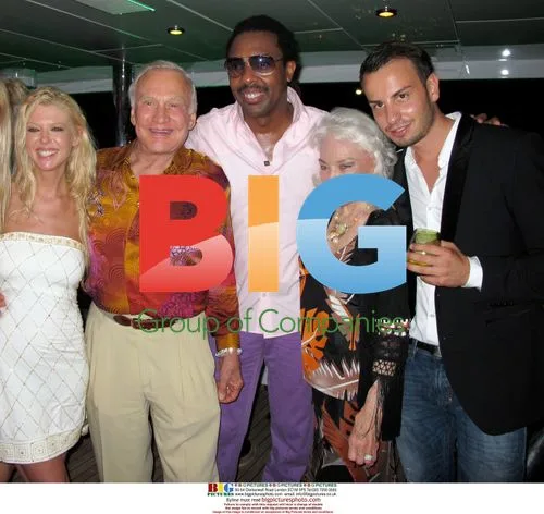 Tara Reid, Buzz Aldrin at Denise Rich Party