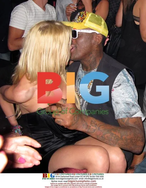 Tara Reid and Dennis Rodman at VIP Room in St. Tropez