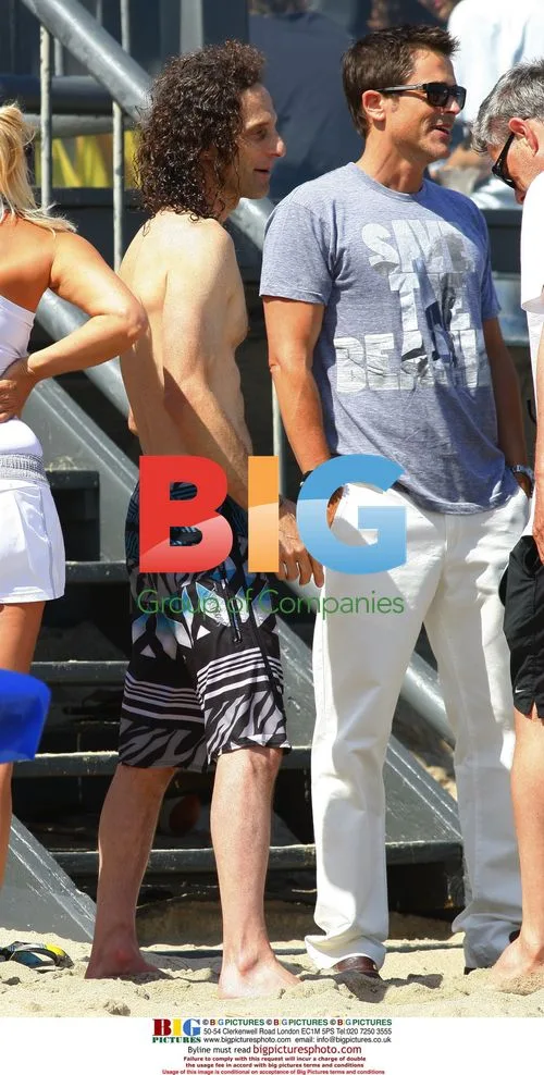 Rob Lowe and Kenny G at Malibu Beach