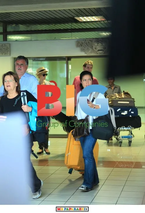 Brian Mcfadden and Delta Goodrem at Bali Airport