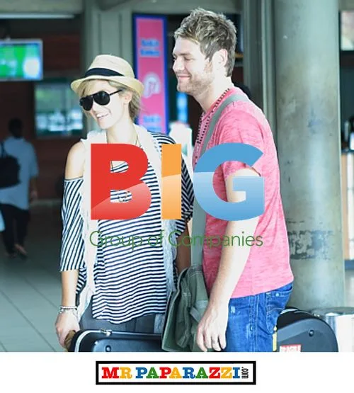 Brian Mcfadden and Delta Goodrem at Bali Airport