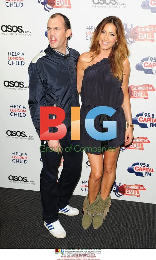 Johnny Vaughan and Lisa Snowdon at Capital FM Summertime Ball