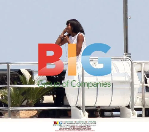 Naomi Campbell and Vladislas Doronin on yacht
