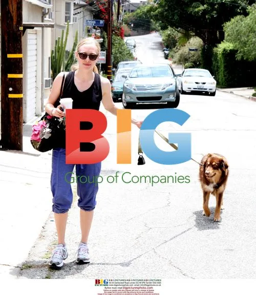 Amanda Seyfried with Dog in Hollywood