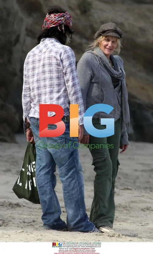 Daryl Hannah and Boyfriend on Malibu Beach