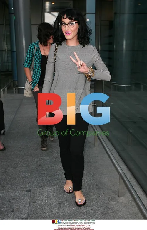 Katy Perry Arrives at Heathrow