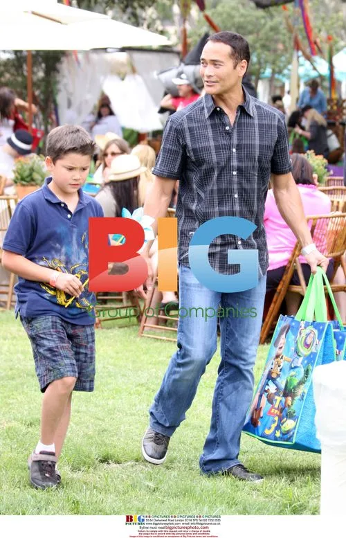 Mark Dacascos and Family at Pediatric AIDS Event