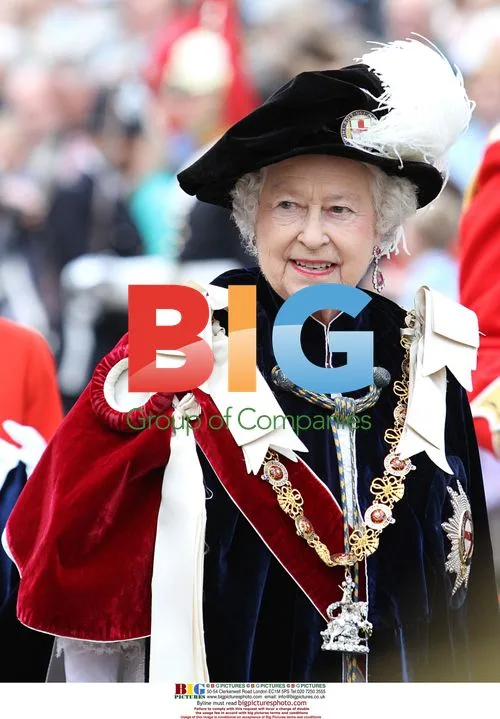 The Queen and Royal Family at Order of the Garter Service