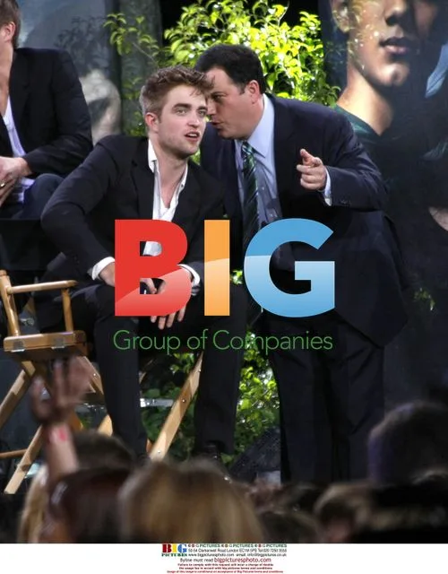 Robert Pattinson and Jimmy Kimmel at Twilight Event
